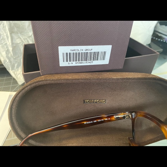Tom Ford optical frame brown Tortouise Acetate Square 53-19-145,Preowned - Picture 6 of 6